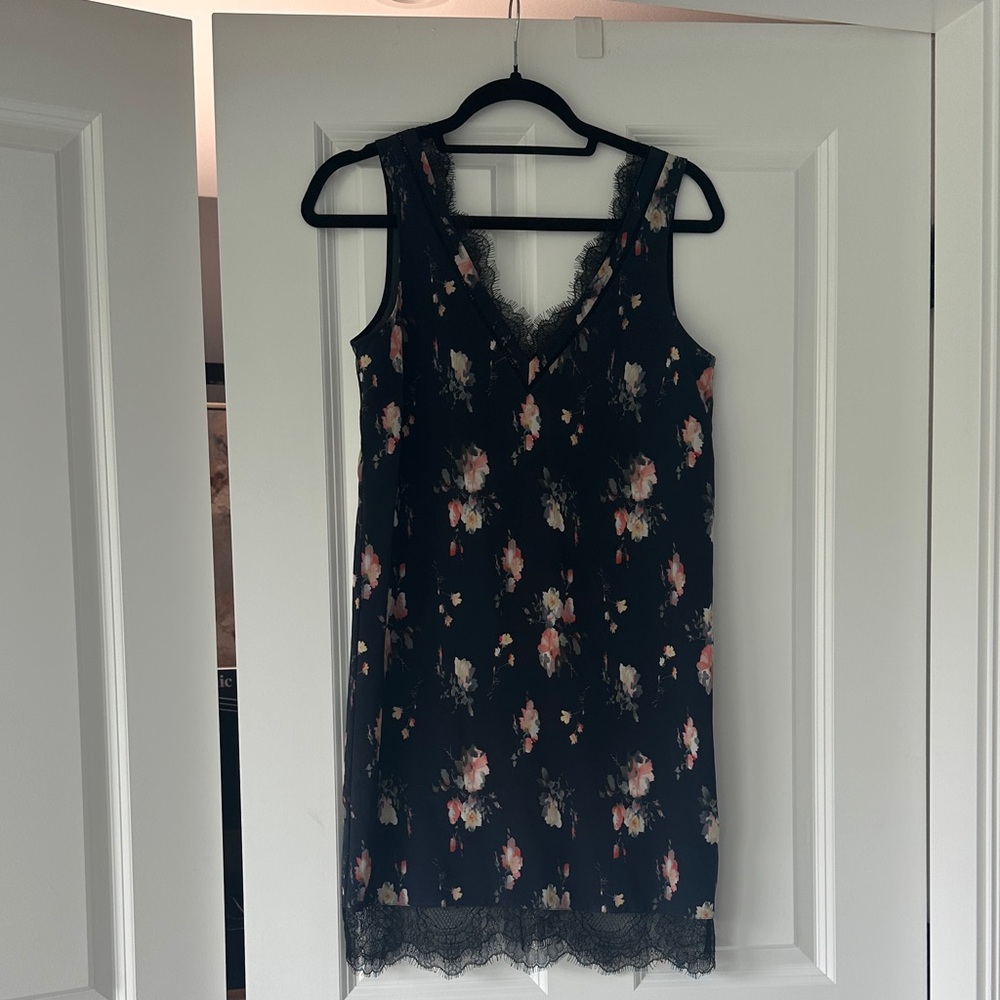 All Saints Black Floral Dress